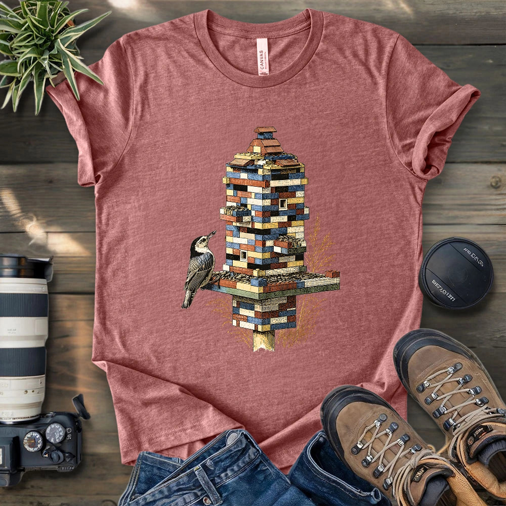 Nuthatch Playing Lego T-shirt