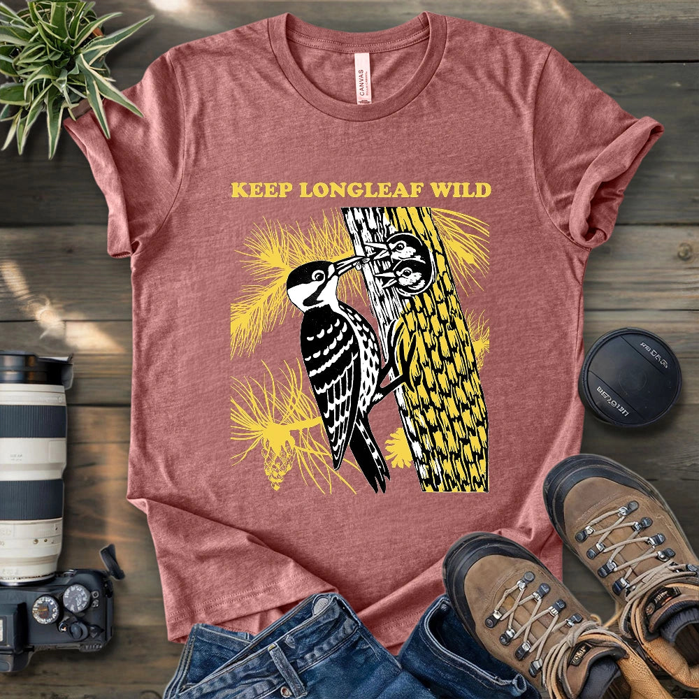 Protect Red-cocked Woodpecker T-shirt
