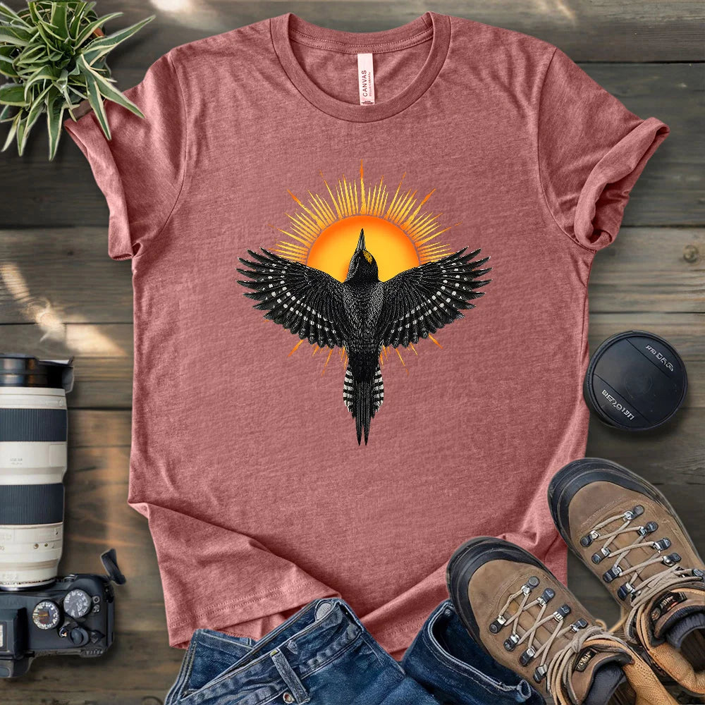 Rise Black Backed Woodpecker T-shirt