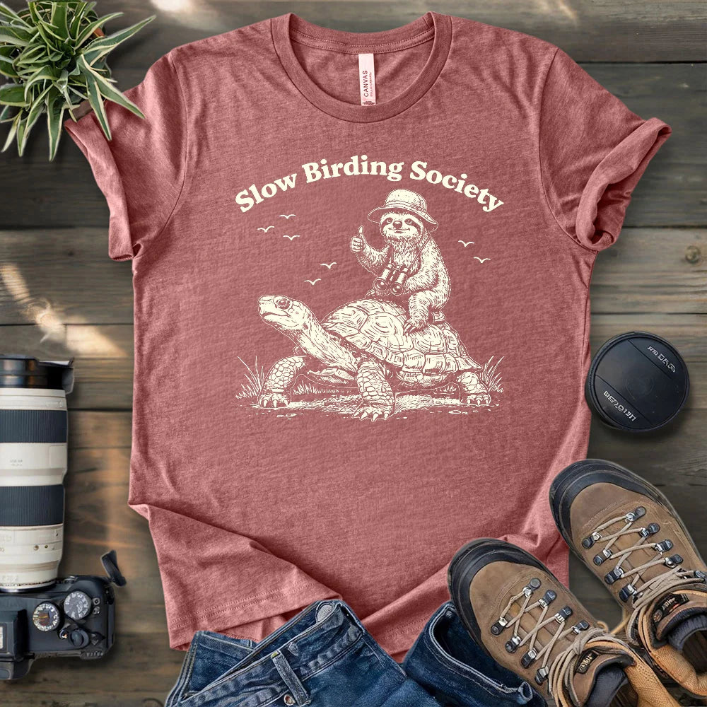 Slow Birding Society T-shirt