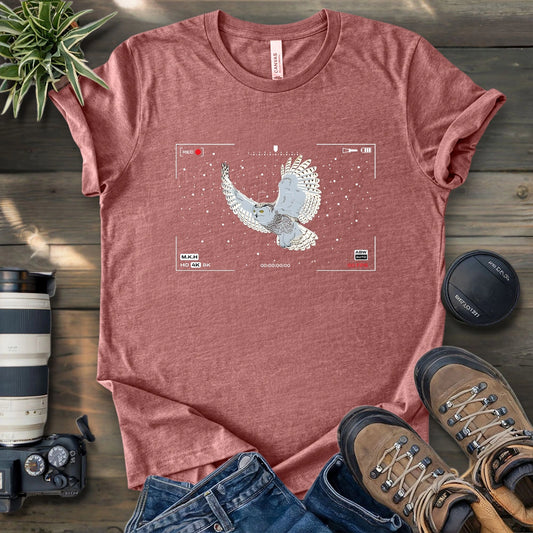 Snowy Owl In Snow T-shirt