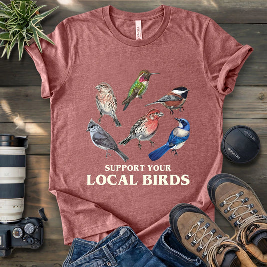 Support California Backyard Birds T-shirt
