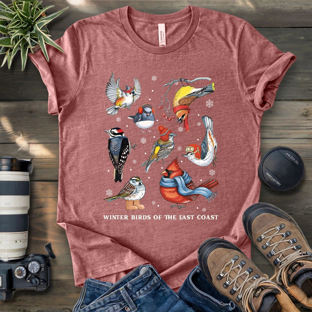 Winter Birds Of East Coast T-shirt