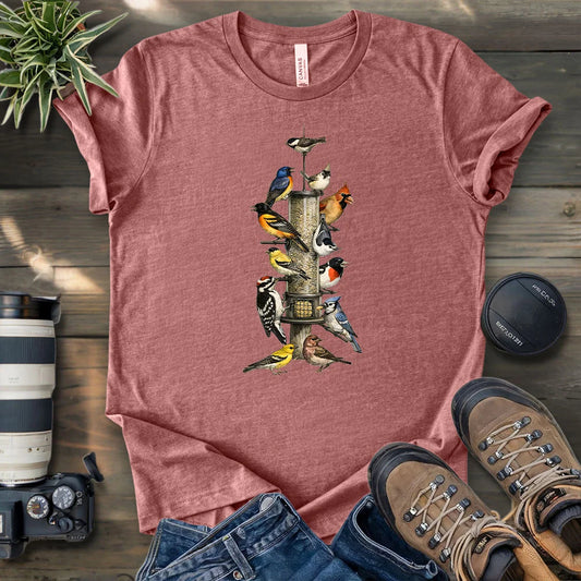Wonderful Morning At Bird Feeder T-shirt