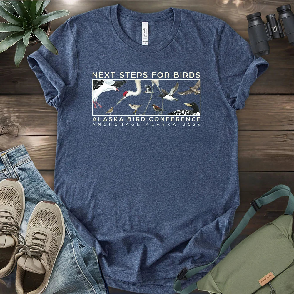Alaska Bird Conference 2026 T-shirt (by Julia Ditto)