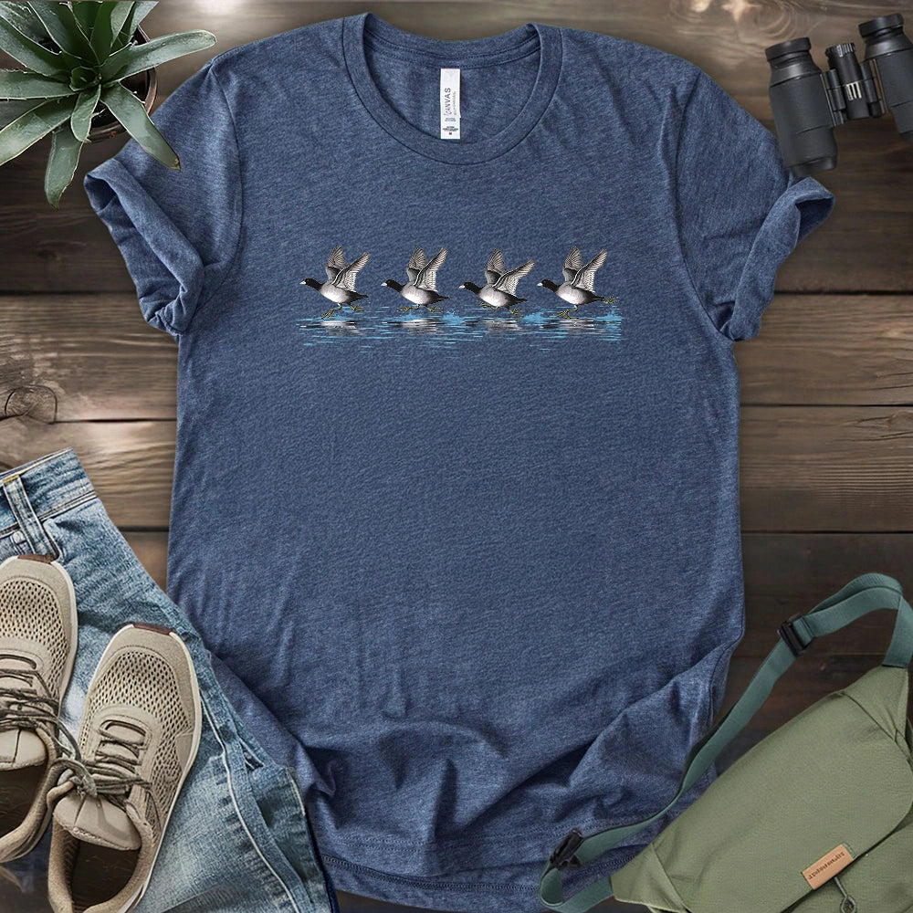 American Coot Running On Water T-shirt