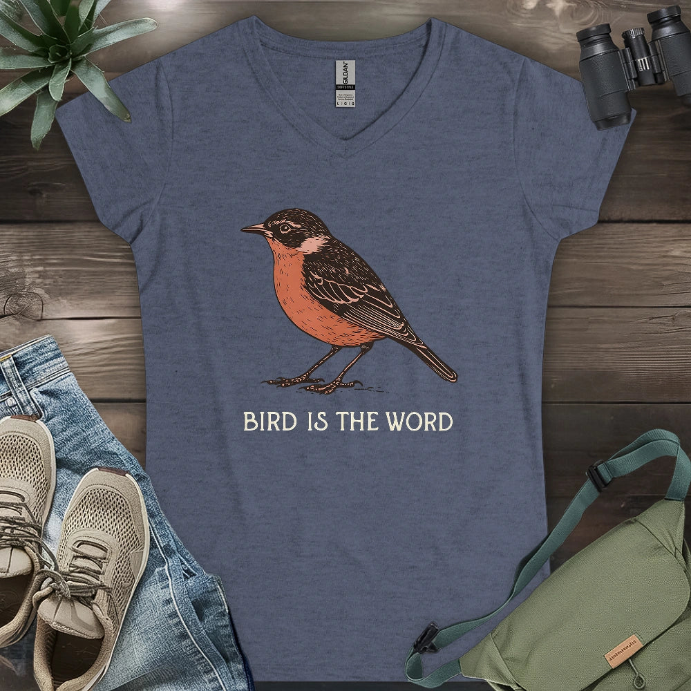 Bird Is The Word Lady V-neck