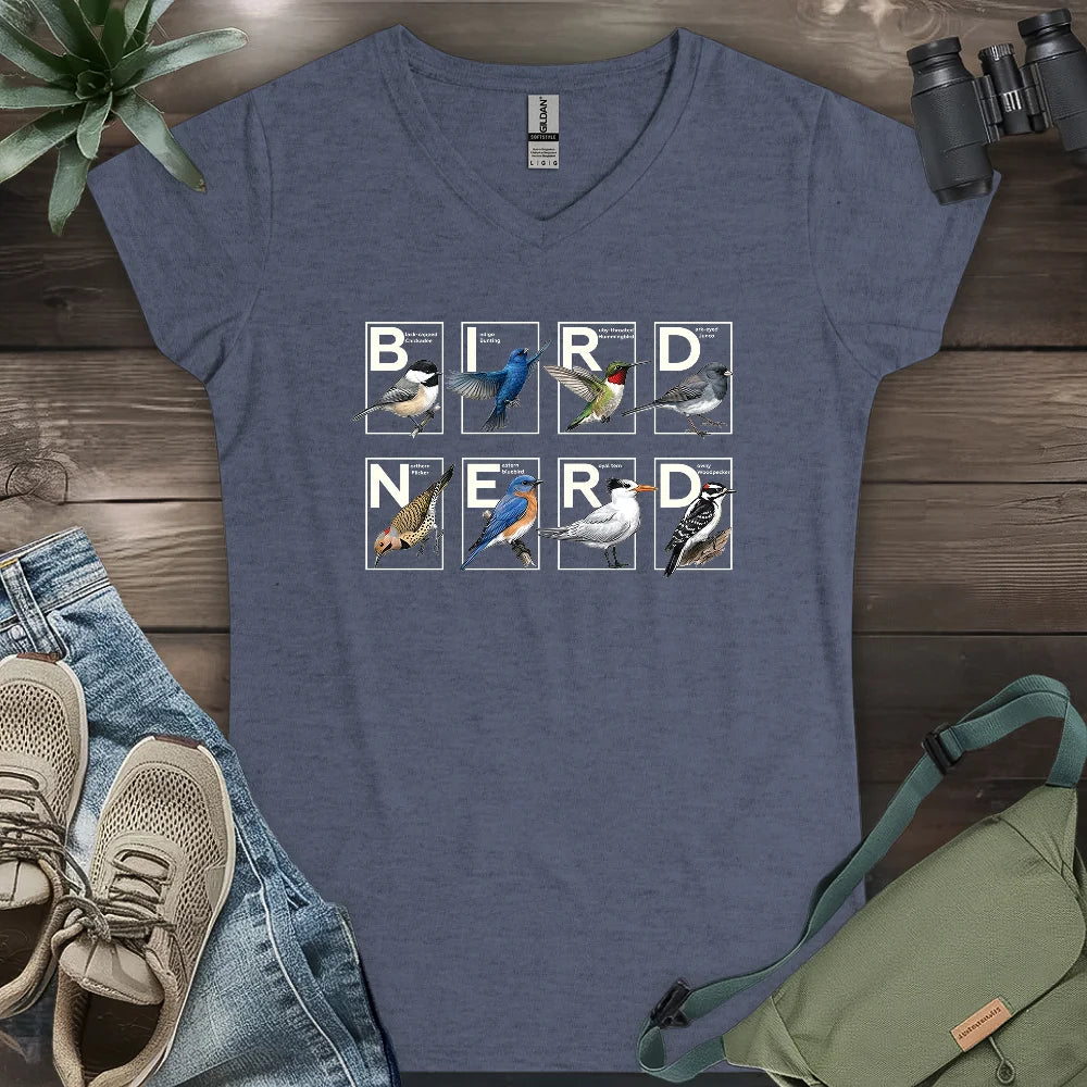 Bird Nerd Shirt Lady V-neck