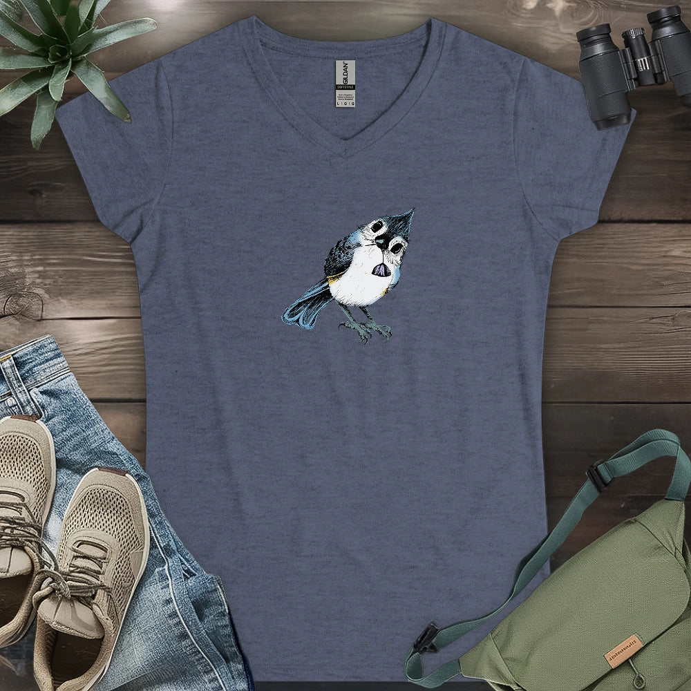 Bird Stare Lady V-neck