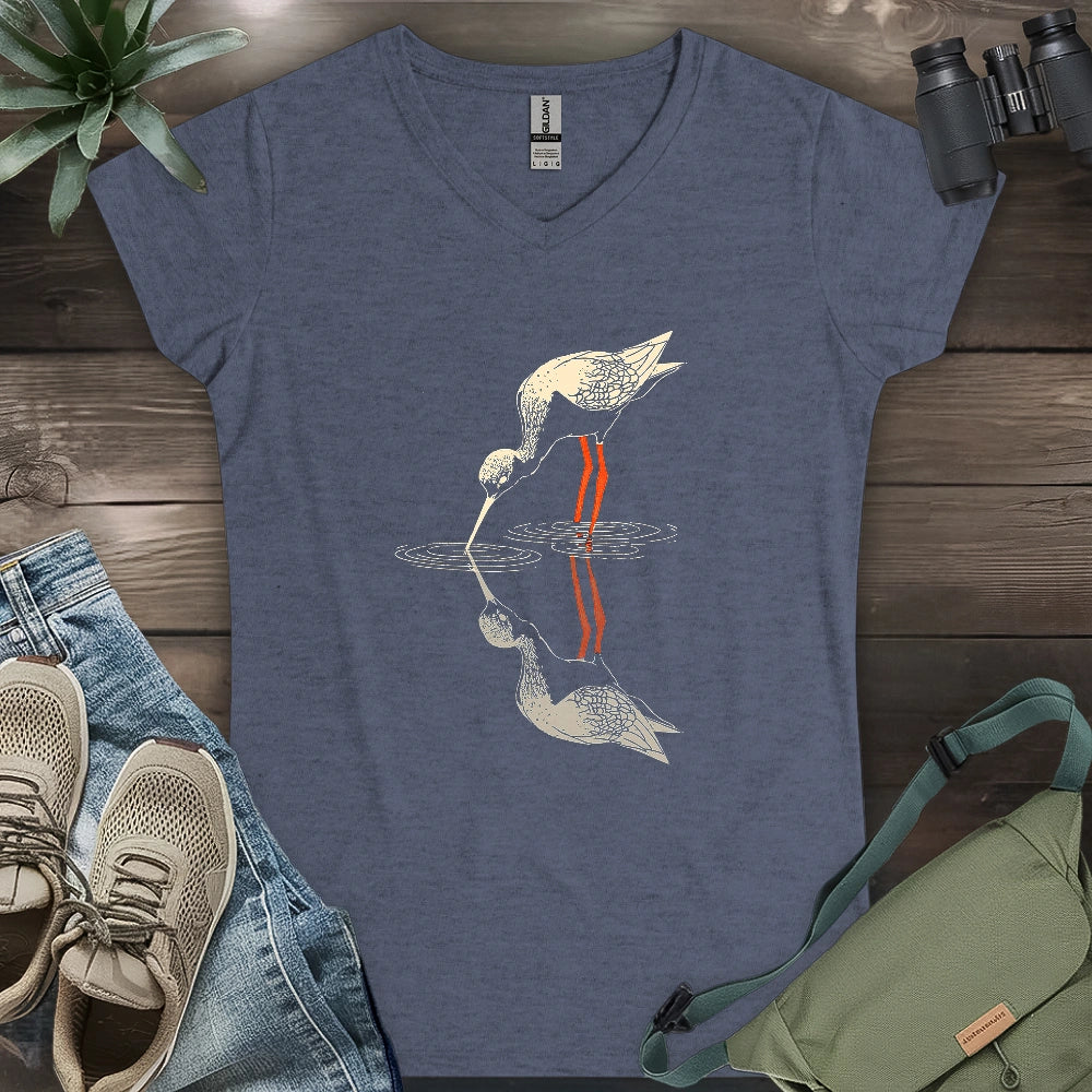 Black-necked Stilt Shadow Lady V-neck