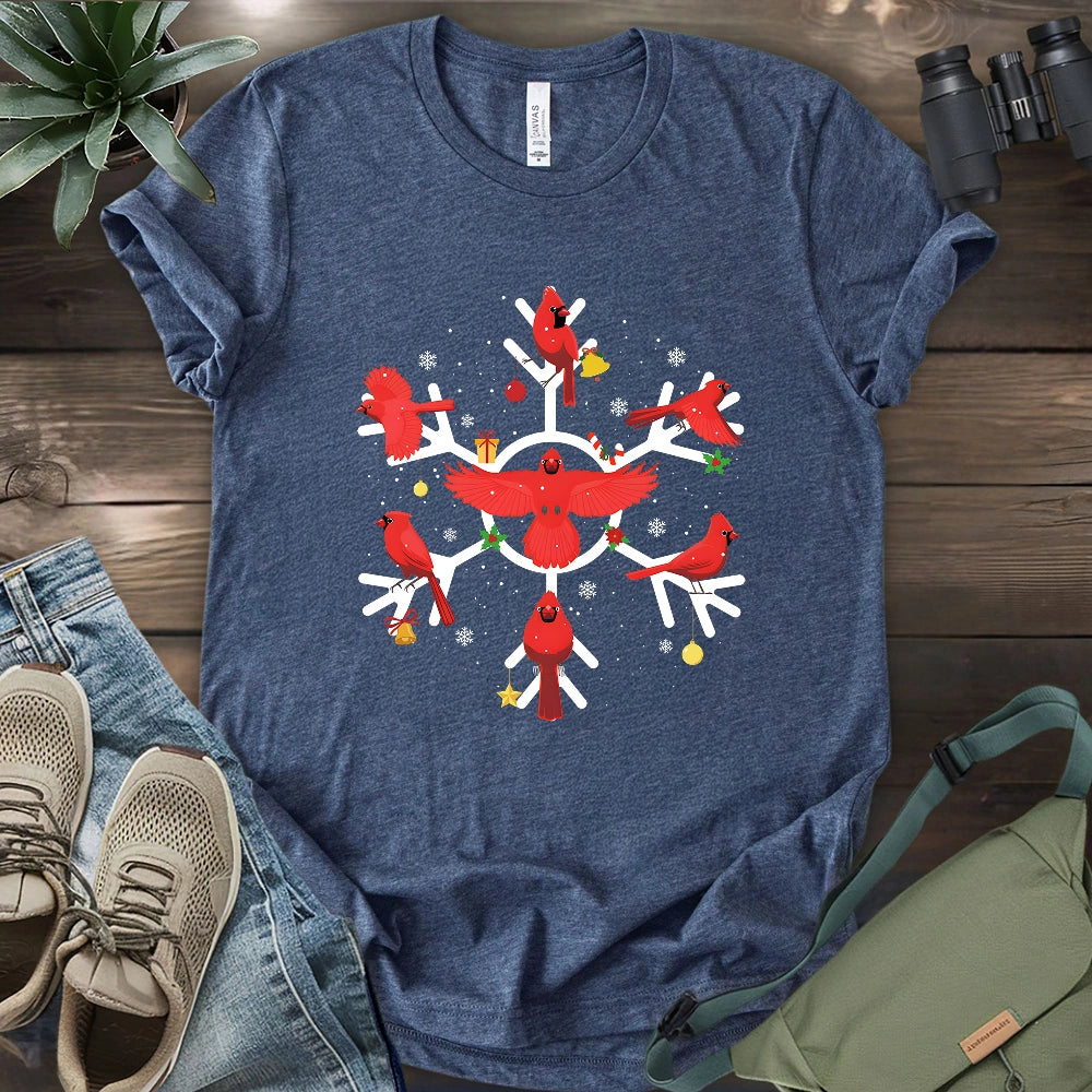 Cardinal Snowflake T-shirt