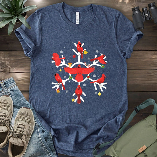 Cardinal Snowflake T-shirt