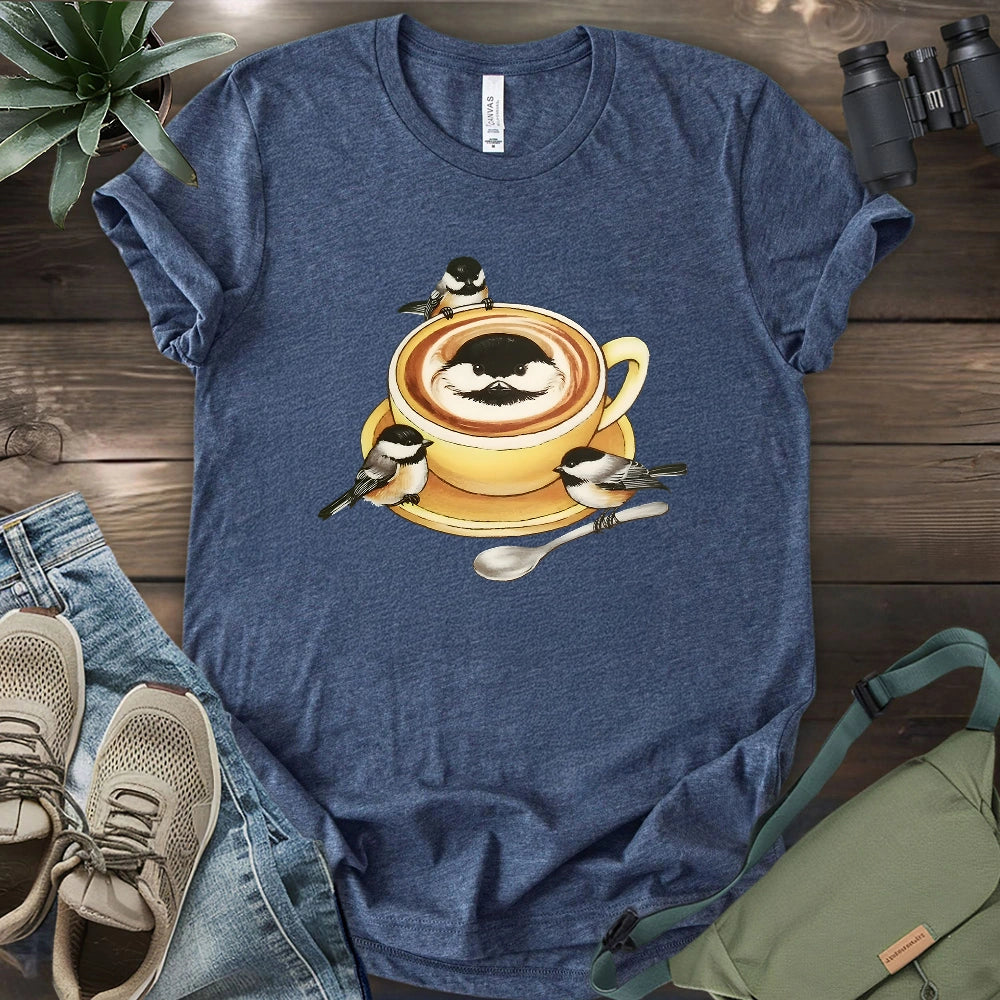 Coffee & Maybe Three Chickadees T-shirt