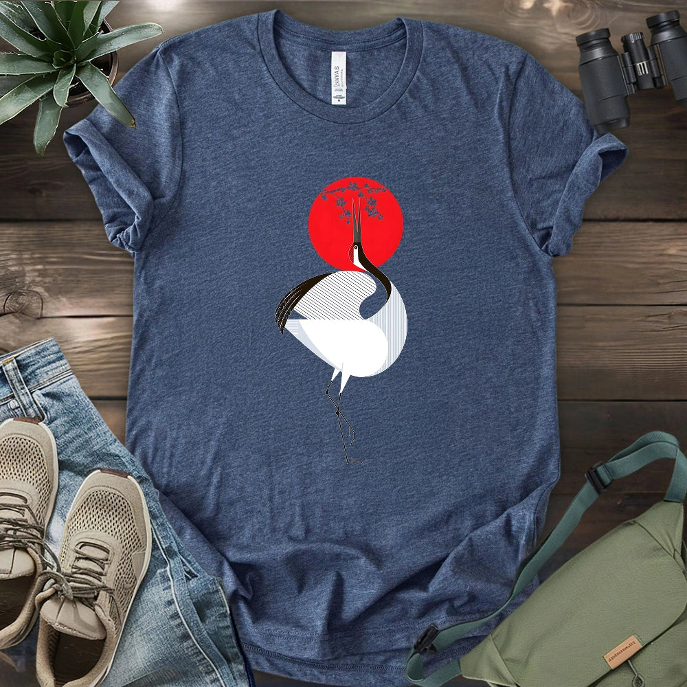 Common Crane Geometric T-shirt