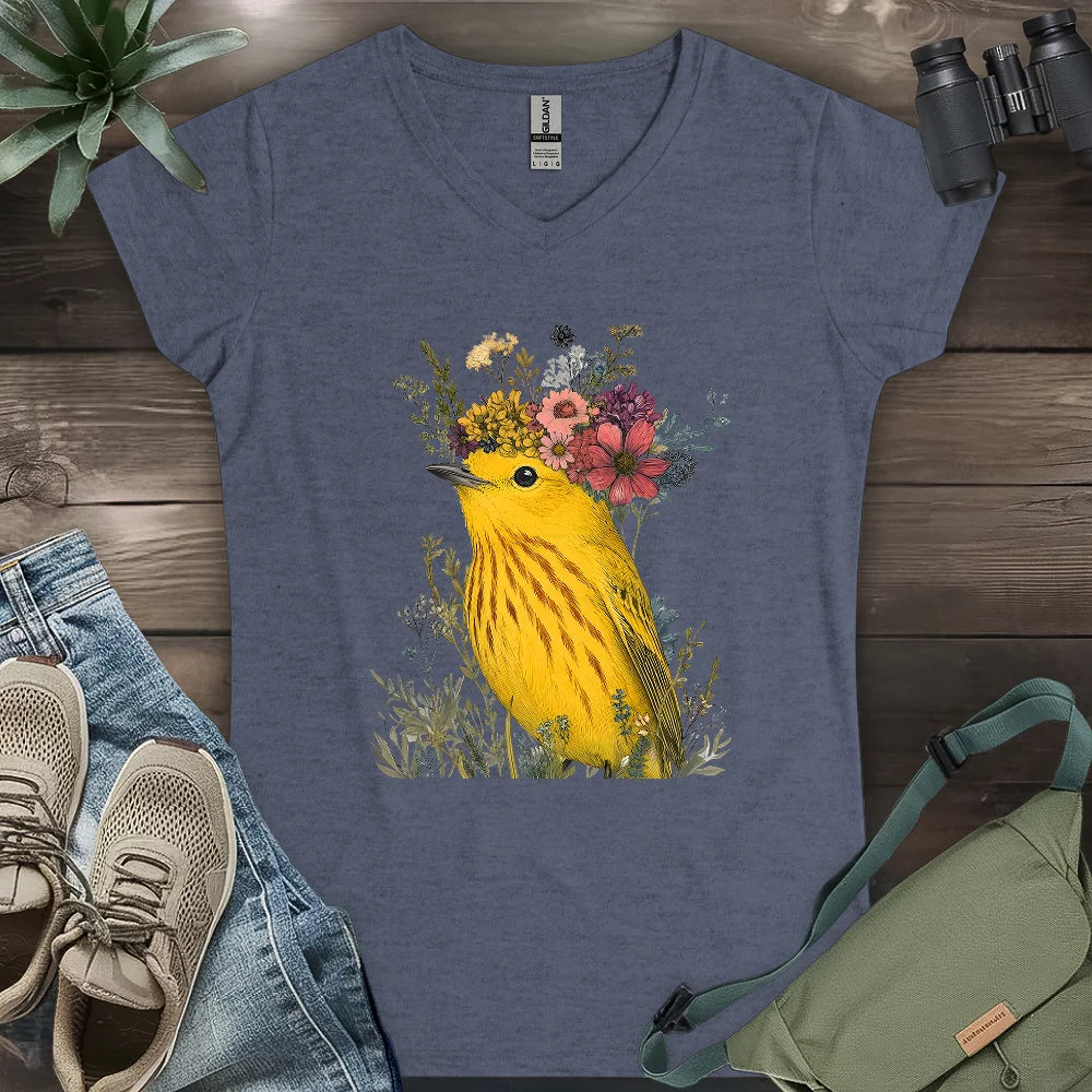 Fairy Warbler Lady V-neck