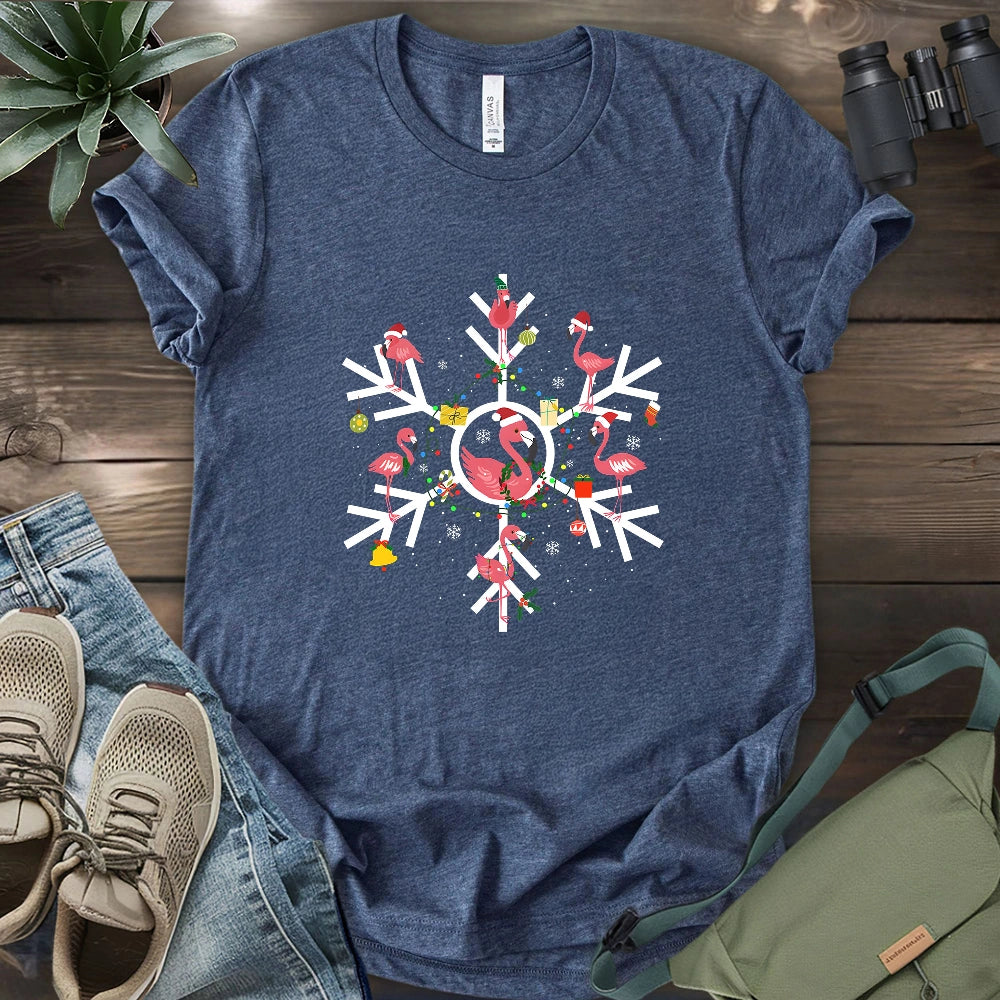 Flamingo Snowflake T-shirt