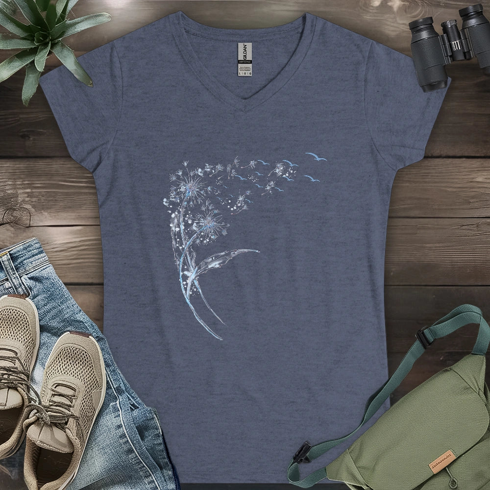 Floral Migration Lady V-neck