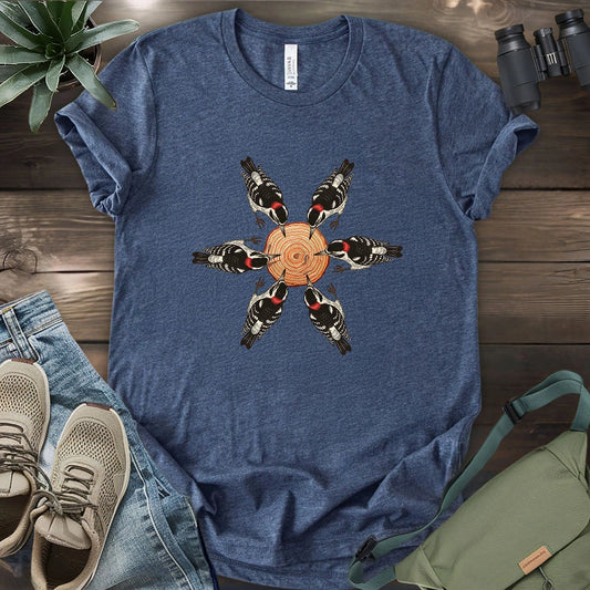 Flower Made Of Woodpeckers T-shirt