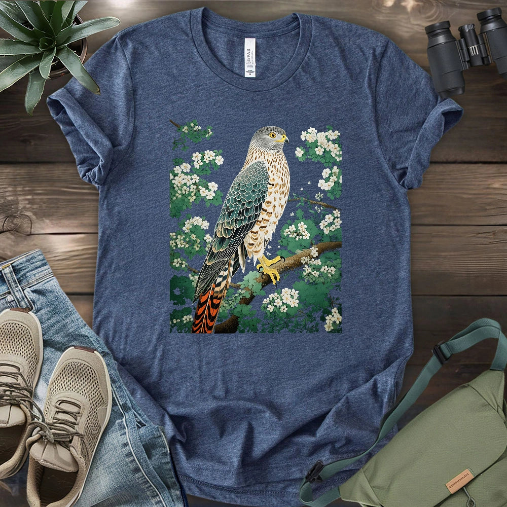 Hawk in Bloom T-shirt