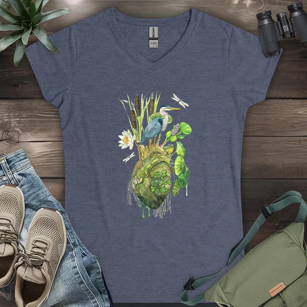 Heart of the Marsh Lady V-neck