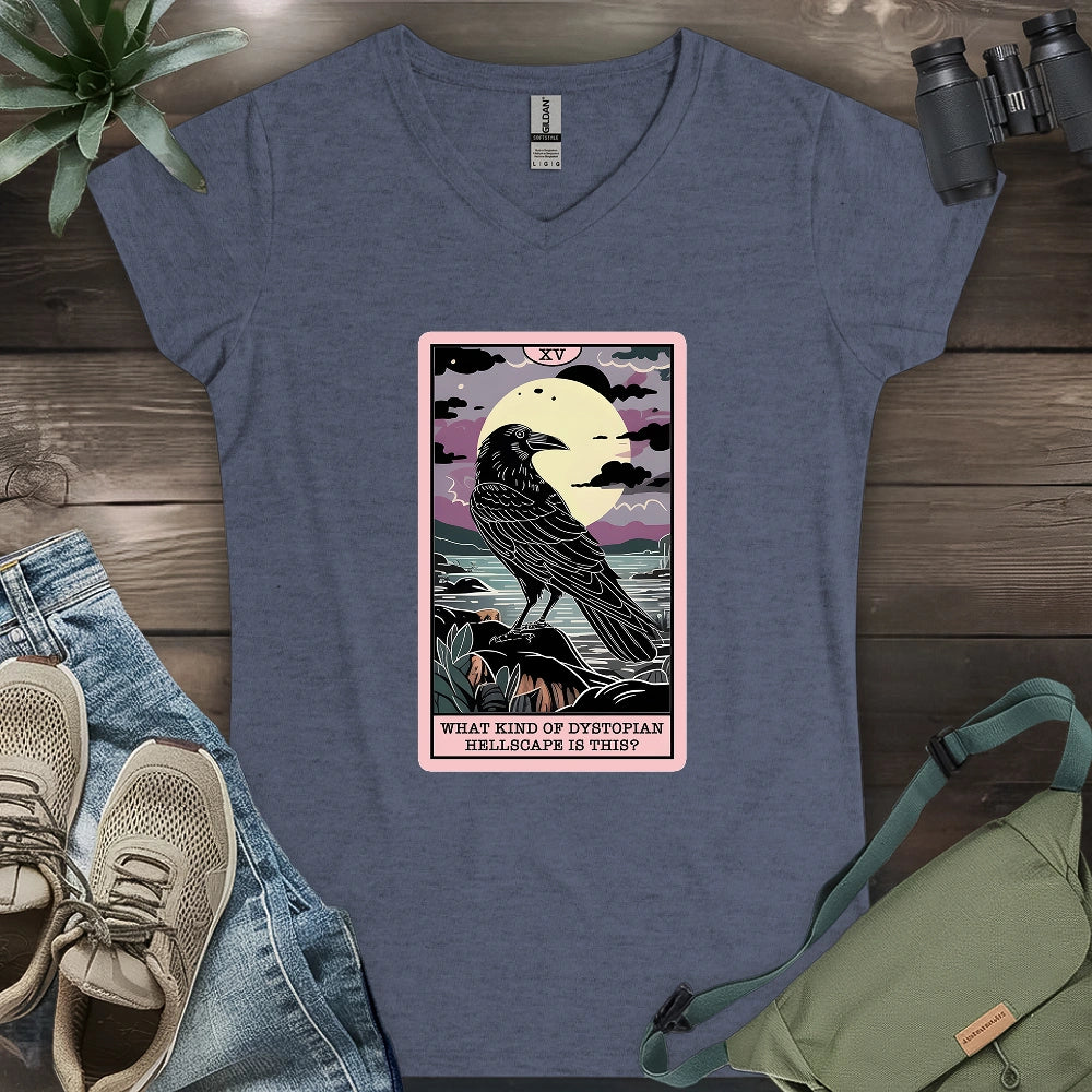 Hellscape Raven Lady V-neck