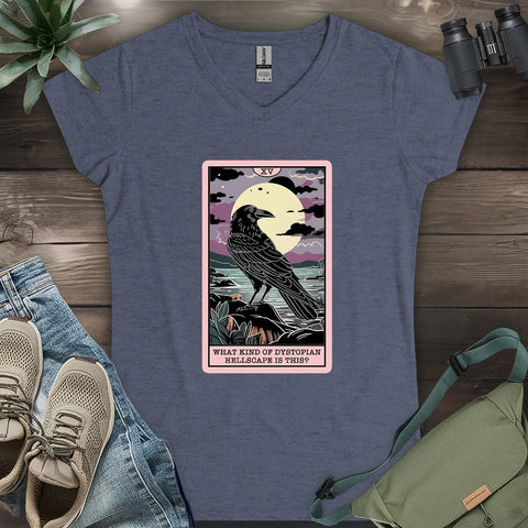 Hellscape Raven Lady V-neck
