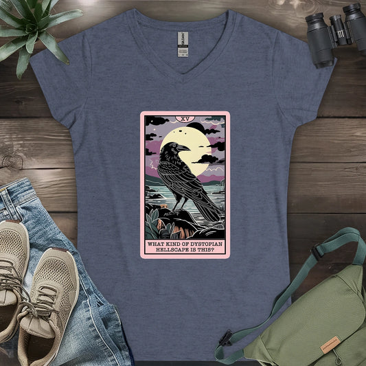 Hellscape Raven Lady V-neck