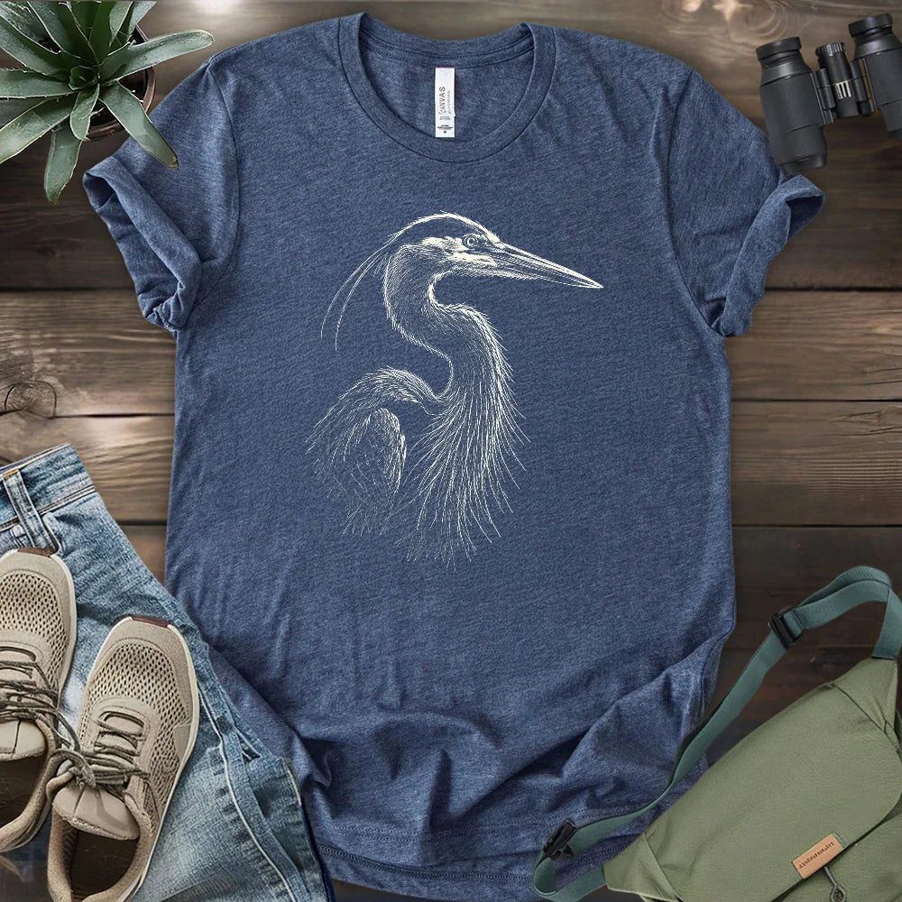 Heron Portrait T-shirt