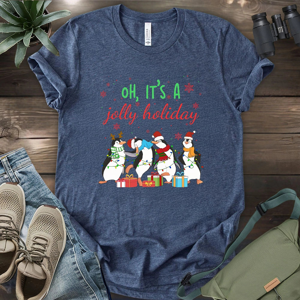 Jolly Holiday Penguins T-shirt