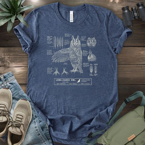 Long-eared Owl Anatomy T-shirt
