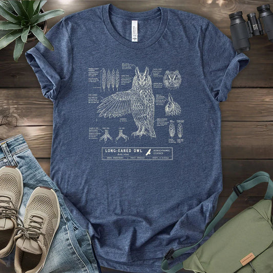 Long-eared Owl Anatomy T-shirt