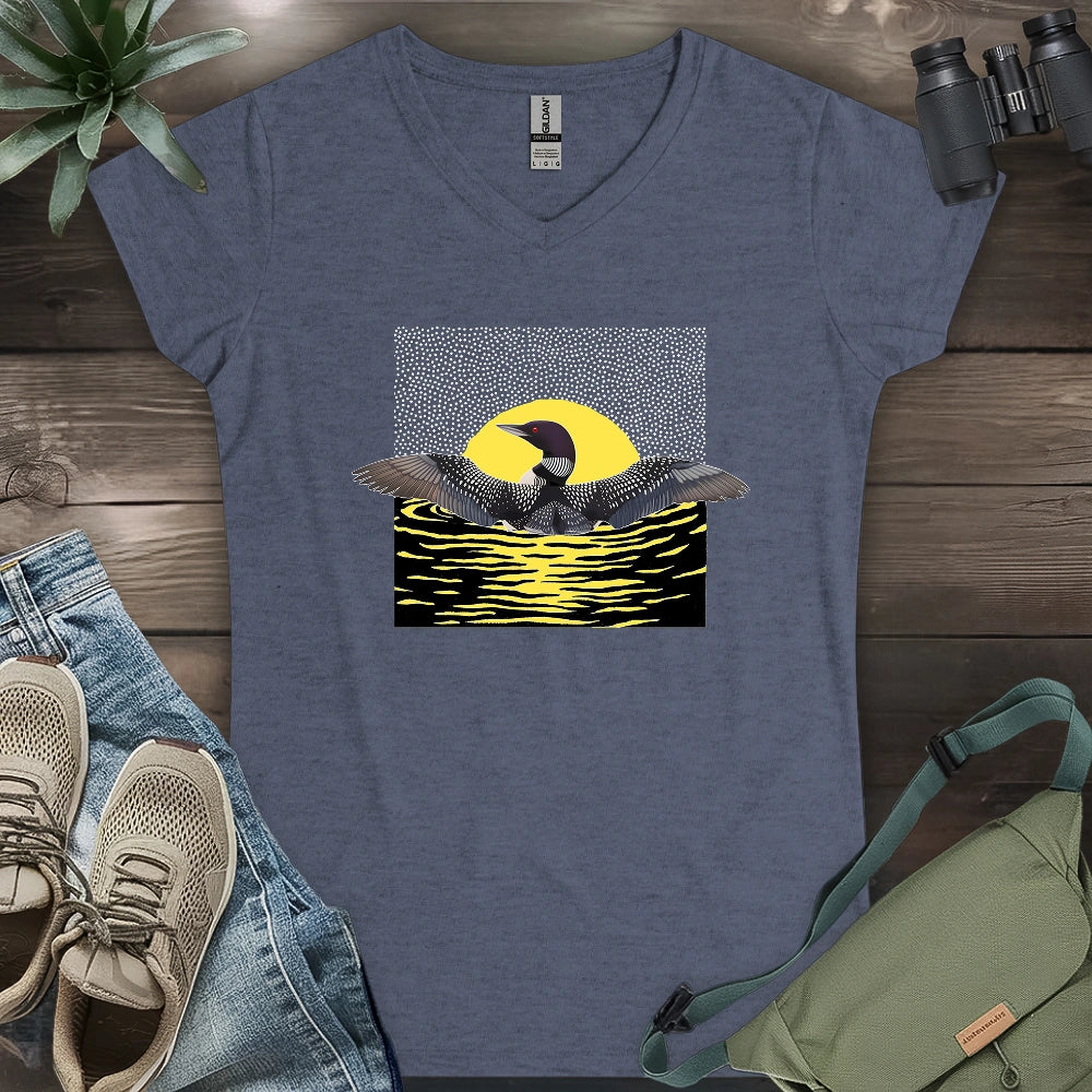 Loon Dance Lady V-neck