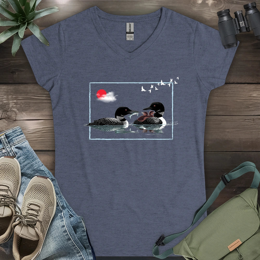 Loon Family Lady V-neck