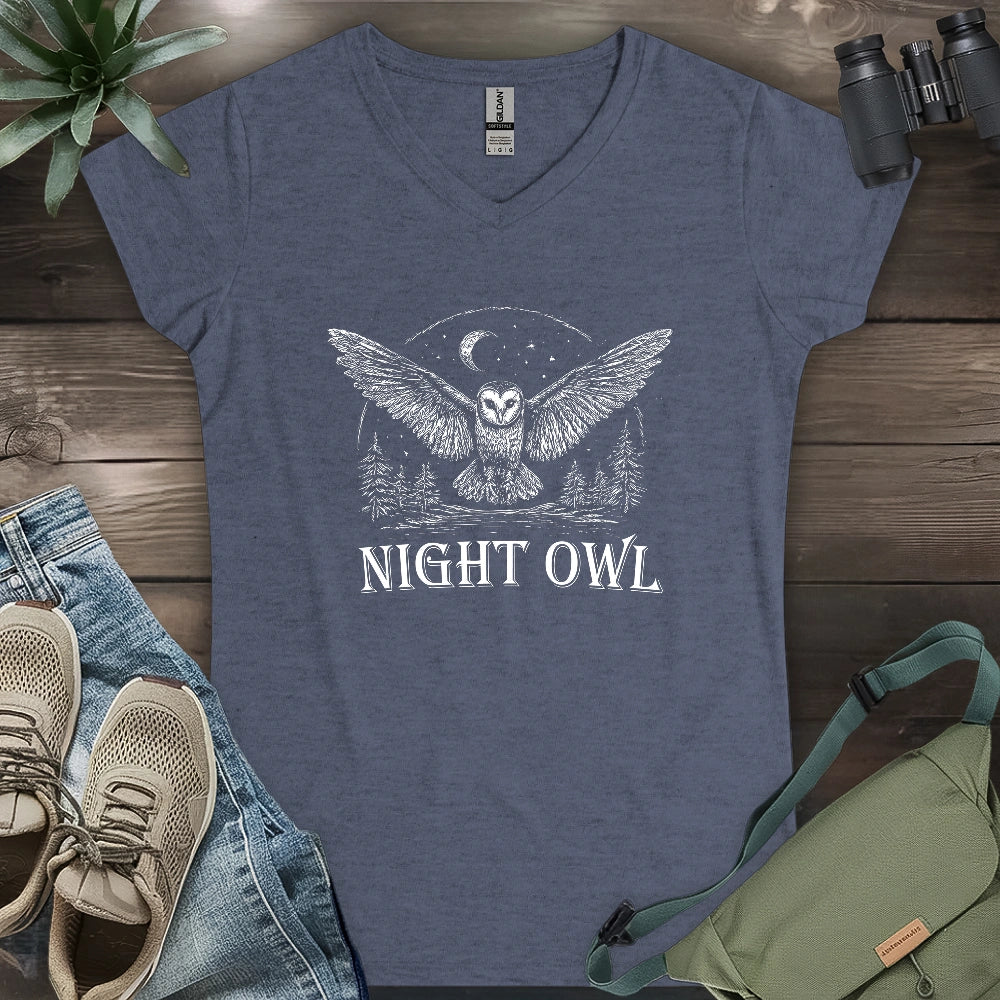 Night Owl Lady V-neck
