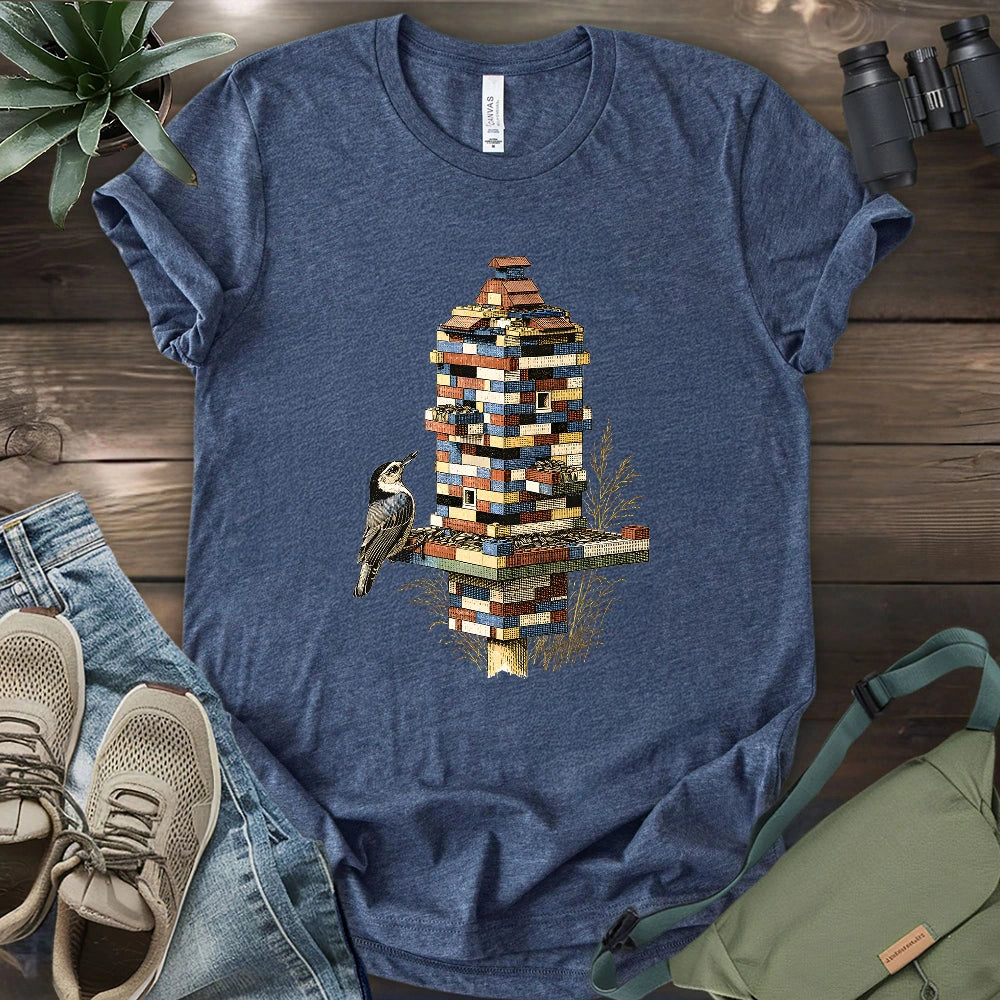 Nuthatch Playing Lego T-shirt