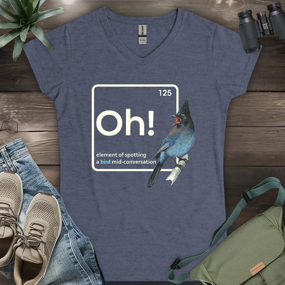 Oh, A Bird! Lady V-neck
