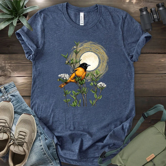 Oriole Under Forest's Moonlight T-shirt