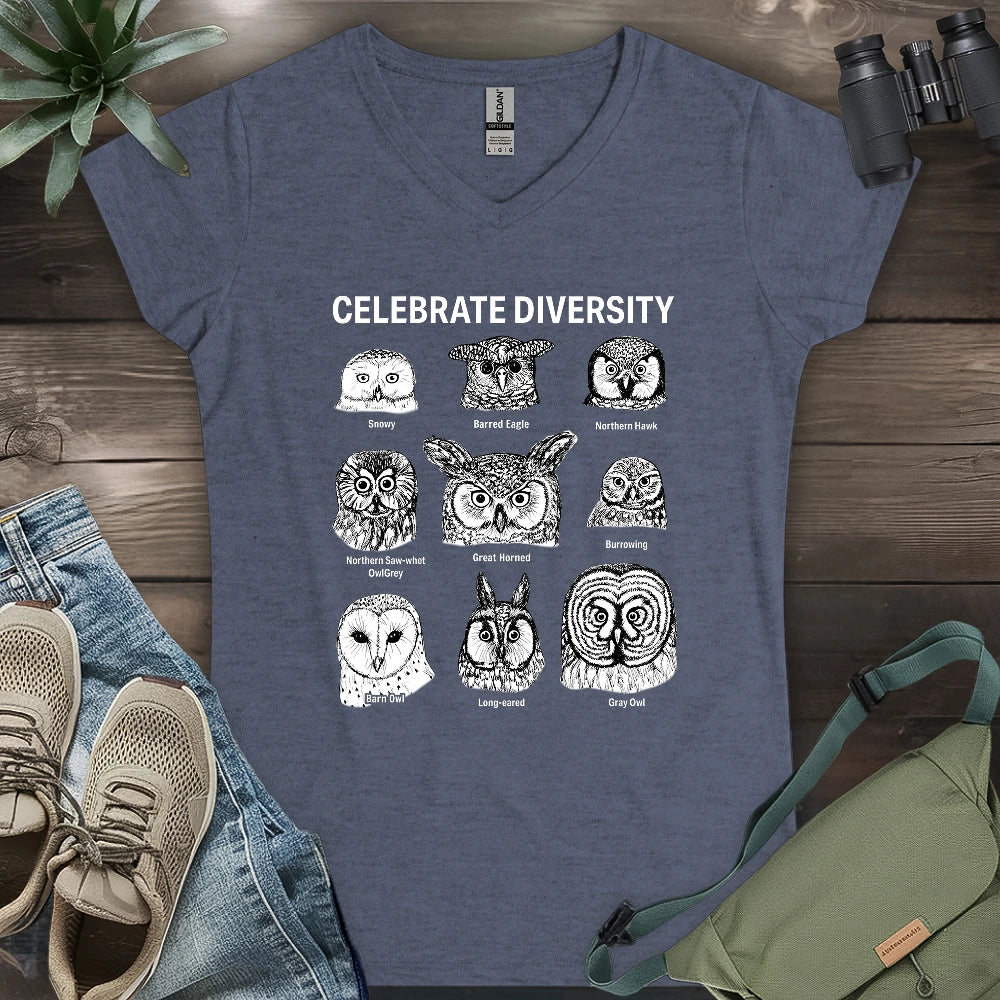 Owl Profiles Lady V-neck