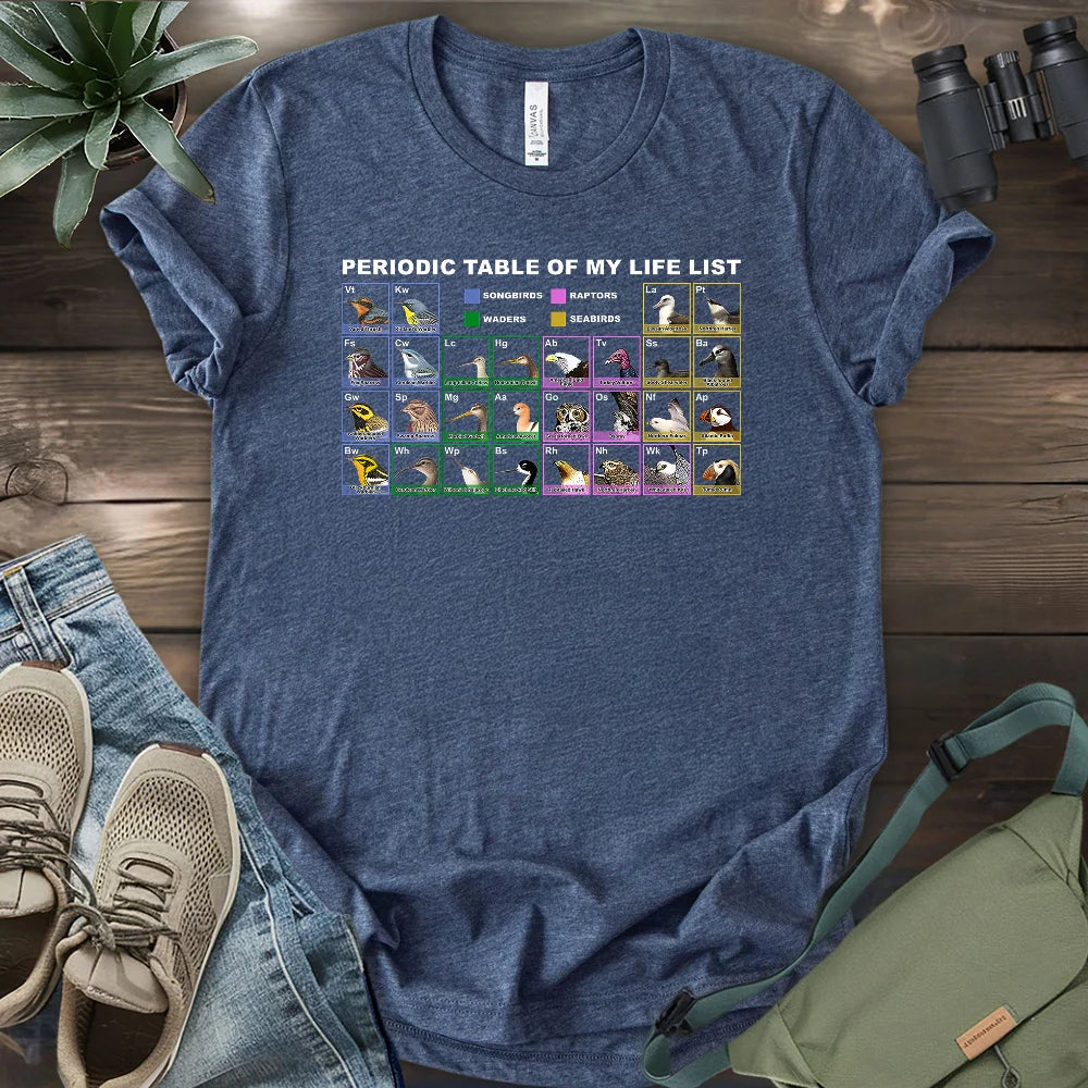 Periodic Table Of Birds T-shirt