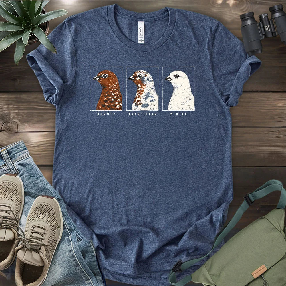 Ptarmigan Through the Seasons T-shirt