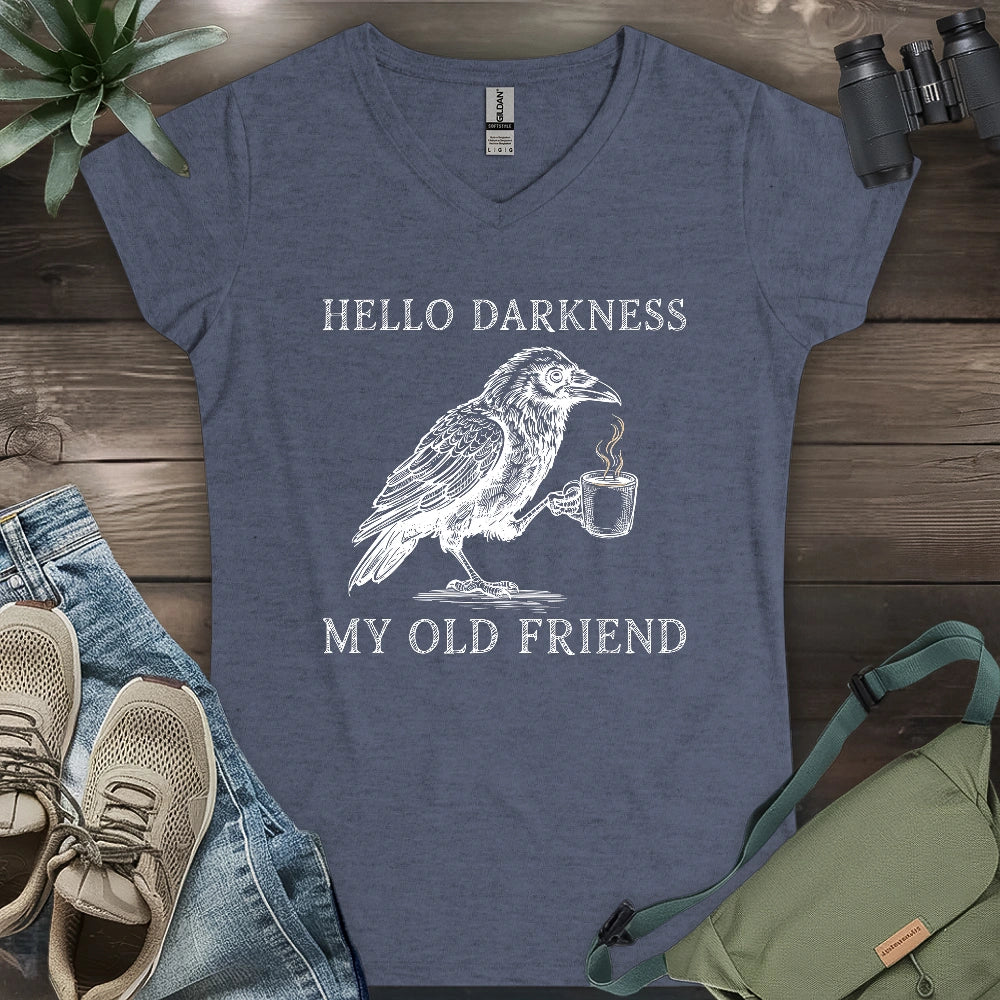 Raven Hello Darkness Lady V-neck