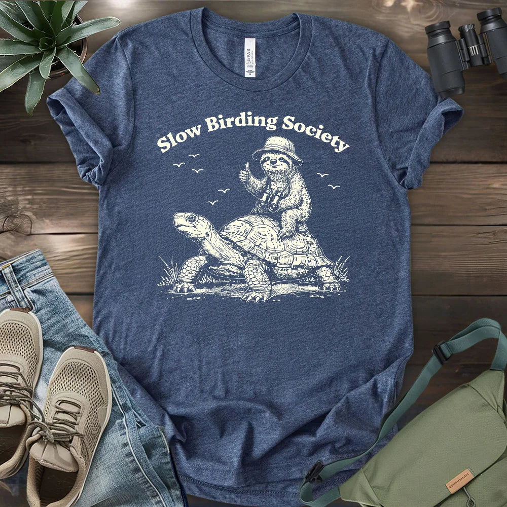 Slow Birding Society T-shirt