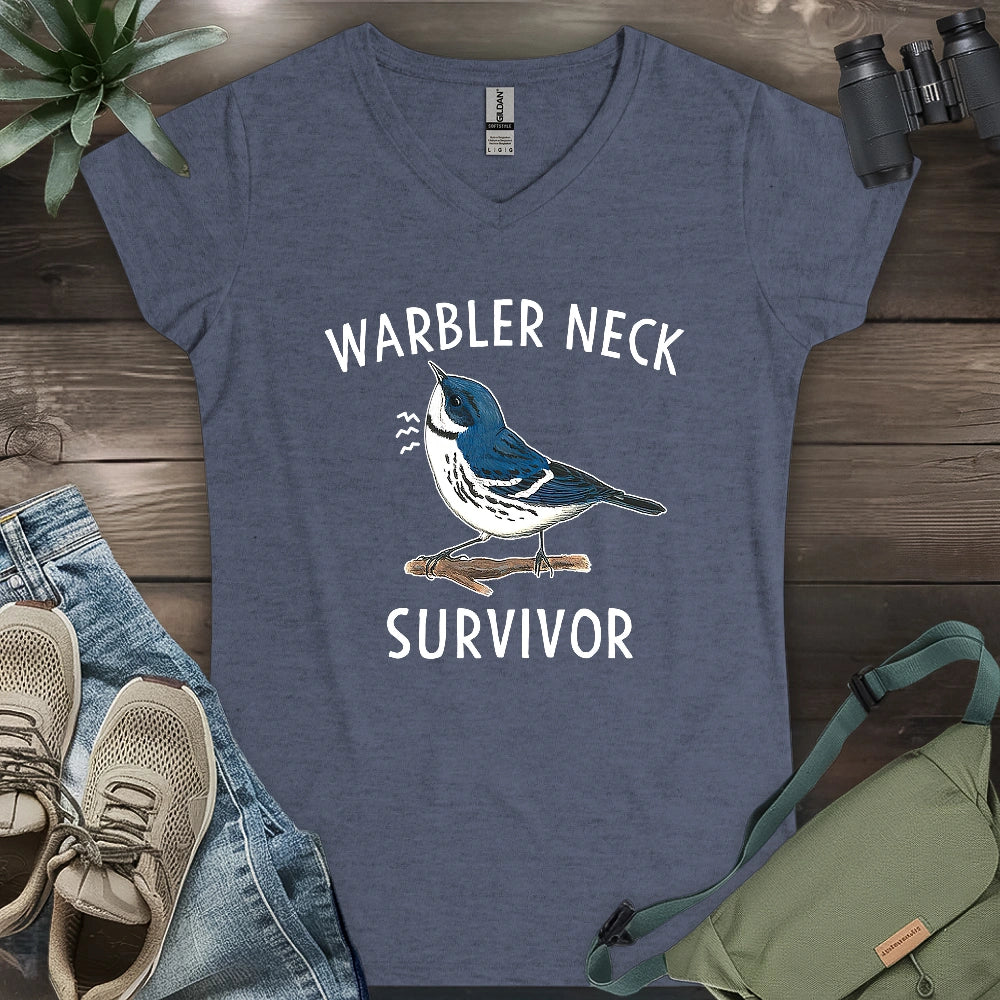 Warbler Neck Survivor Lady V-neck