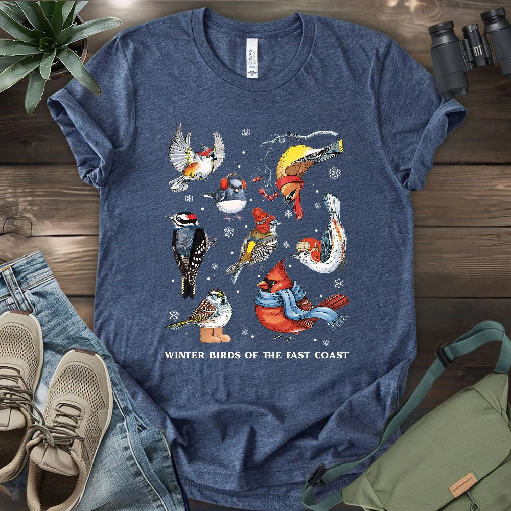 Winter Birds Of East Coast T-shirt