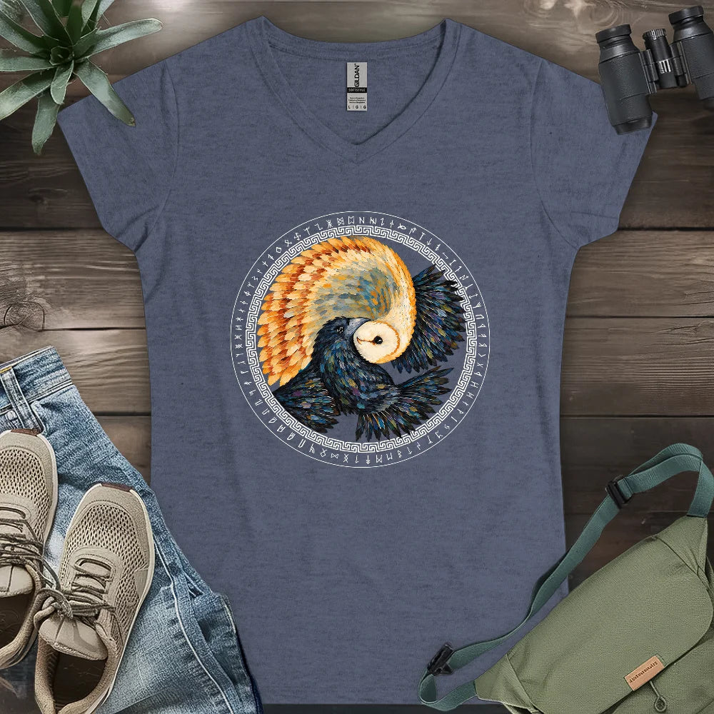 Yin Yang Dual Lady V-neck