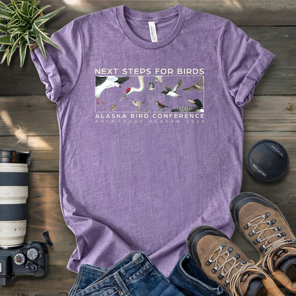 Alaska Bird Conference 2026 T-shirt (by Julia Ditto)