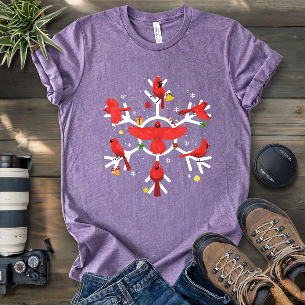 Cardinal Snowflake T-shirt