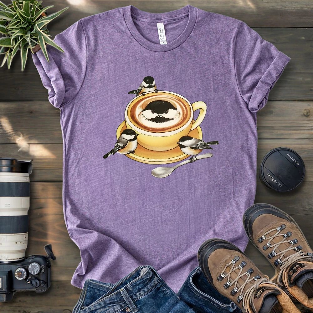 Coffee & Maybe Three Chickadees T-shirt