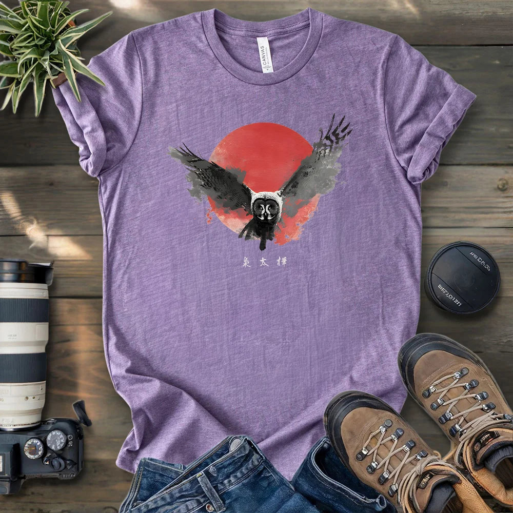 Great Grey Owl At Nightfall T-shirt