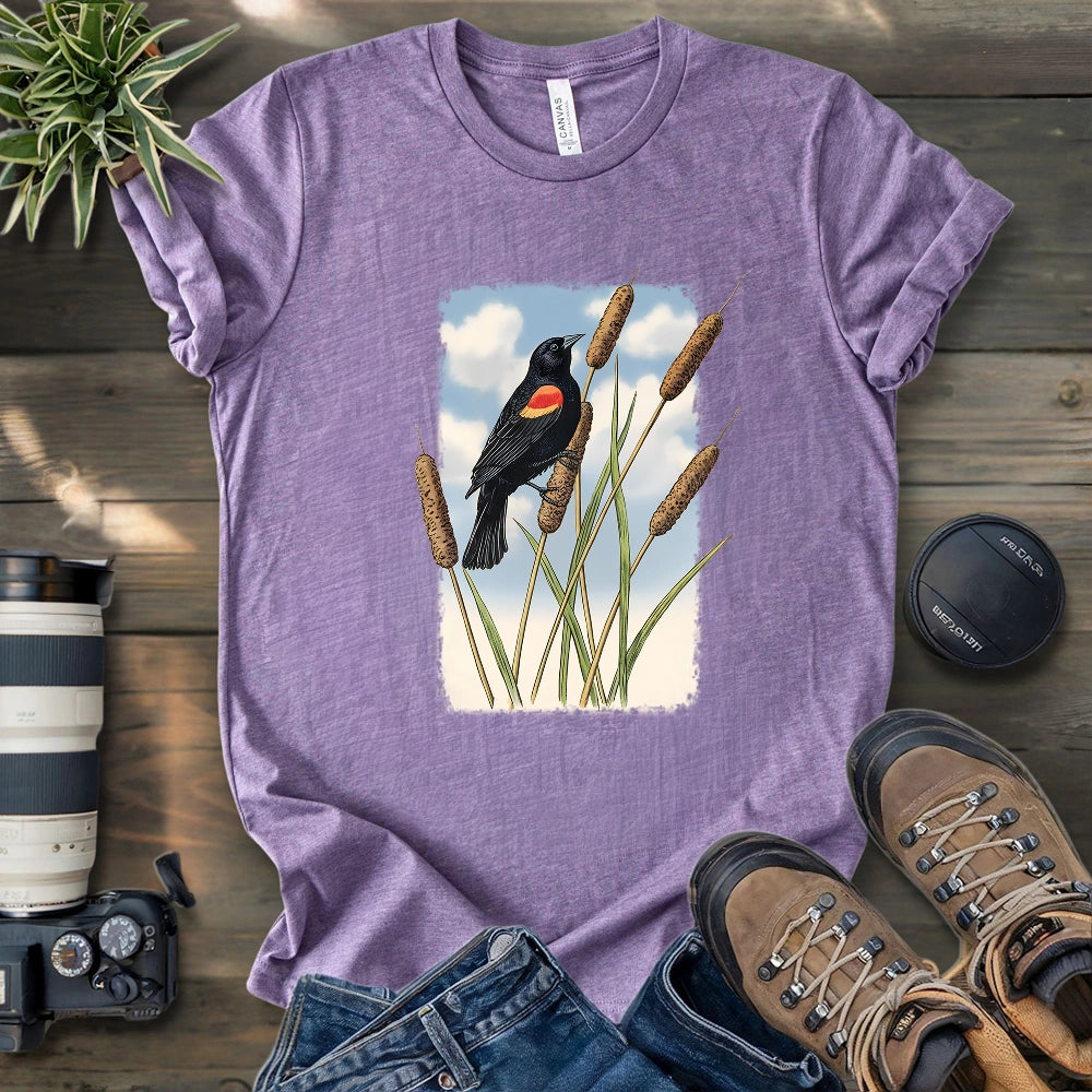Morning On Cattail Field T-shirt